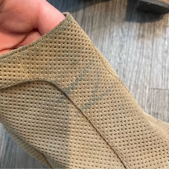 AQUATALIA Tan Perforated Suede Leather Buckle Ankle Boots - Picture 7 of 8